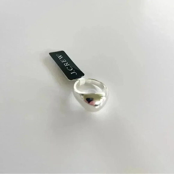 J. Crew Sculptural Orb Ring Silver Mirror Size 7 NWT - Picture 3 of 6